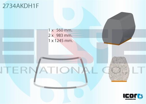 [2734AKDH1F-IC] Citroen C1  (2005-2014), ОГ, В, Хетчбек, стандартний комплект, ICOR = 6549AKDH1F, 8363AKDH1F