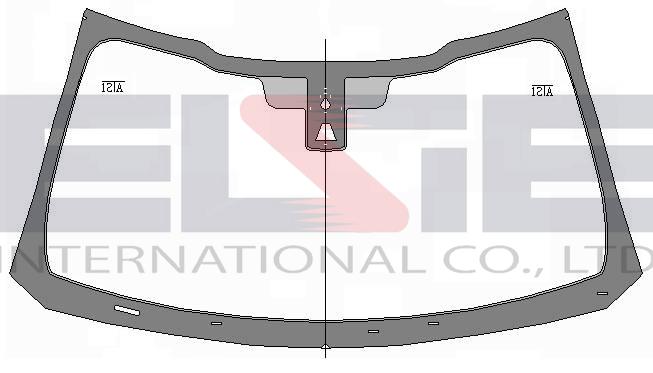 [AFA6AGNCMVZ-FU] Ford F 150/250/350 (Пікап) (2015-), В, Зл, місце для камери нічного бачення, з кріпленням або датчиком дощу/світла, з віконцем під VIN, з привулканізованним молдингом, FUYAO
