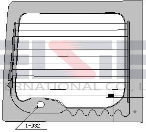 [3739BGNVR1H-FU] Ford Transit (2000-2013), З, Зл, Мінівен, права половина, зм. отворів і їх кількості, FUYAO