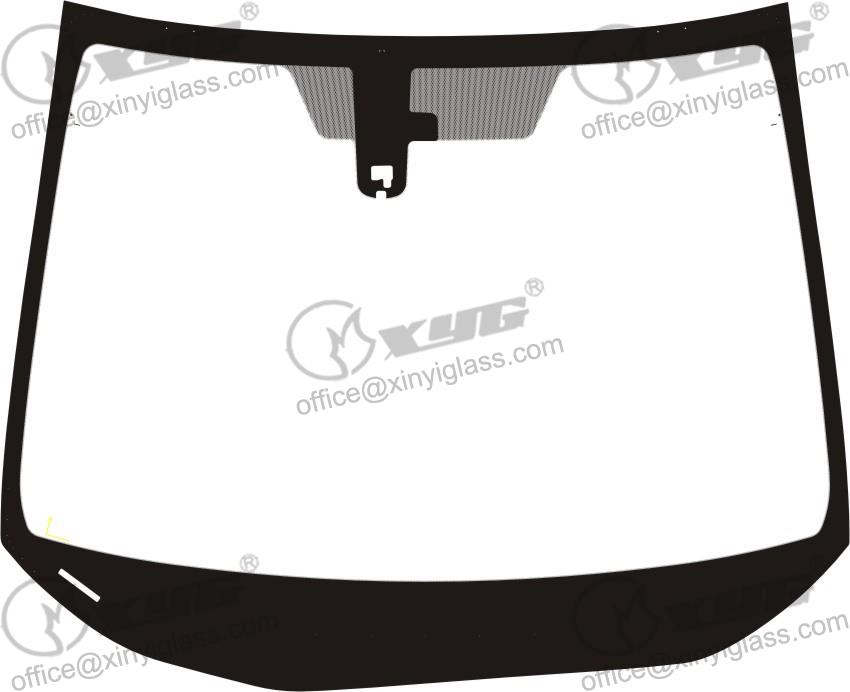 [4012AGNIMVZ1B-XI] Honda Civic (Седан) (2012-2017), В, Зл, дод. облад., з кріпленням або датчиком дощу/світла, з віконцем під VIN, з привулканізованним молдингом, XINYI
