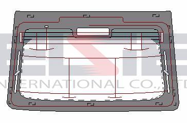 [4122BGNHA-FU] Hyundai Lantra/Elantra XD (2000-2011), З, Зл, Хетчбек, з антеною для радіо, FUYAO